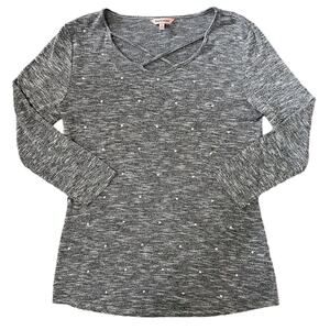 Juicy Couture Gray Silver Studded Sweater Womens Size M